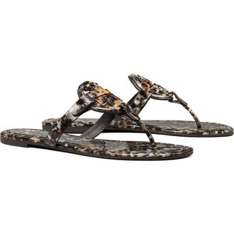 Tory Burch Miller Thong Sandal in Caramel Multi /Caramel Multi at Nordstrom, Size 9.5