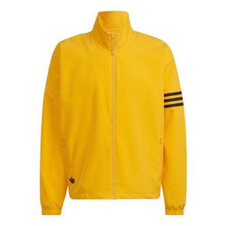 adidas Mens adidas originals New C Tracktop Logo Embroidered Classic Sports Jacket Yellow HM1867