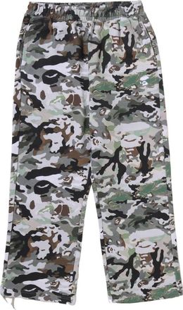 A Bathing Ape Hybrid Camo Ape Face Logo Relaxed Fit Sweatpants Green 0ZXPTM316521RGRD