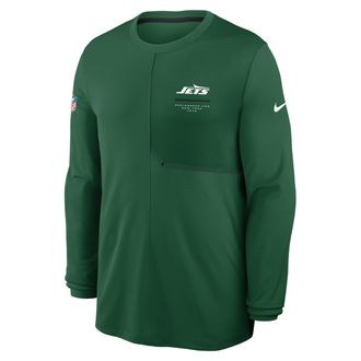 Nike New York Jets Sideline Coach Nike Mens Dri-FIT NFL Long-Sleeve Top in Green | 03B1066Y72-B8B