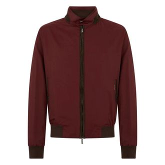 Moorer Bomber Jackets, male, Red, Size: M Lightweight Zip Jacket