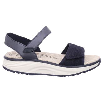 Joya Flores Leather Womens Hook and loop Sandals - Dark Blue - Size:UK 6.5