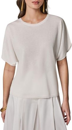 DKNY Slit Short Sleeve Sweater in Cream at Nordstrom, Size X-Small