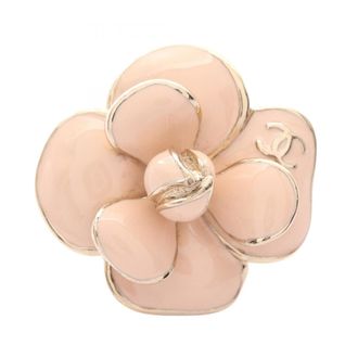 Chanel Gold Pink Gold Plating Band Ring (Pre-Owned)