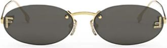 Fendi First Crystal Zonnebril - Dames - Zonnebrillen - Zwart - 54 MM - Accessoires
