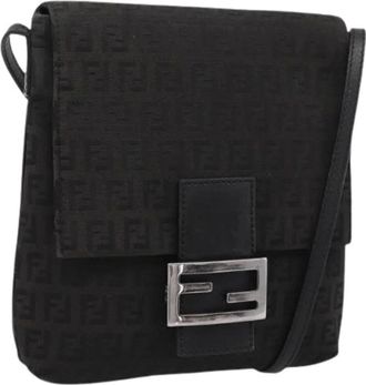 Fendi Pre-owned Vintage Zucchino Canvas Shoulder Bag - - Pre-owned - Donna - Nero - ONE SIZE