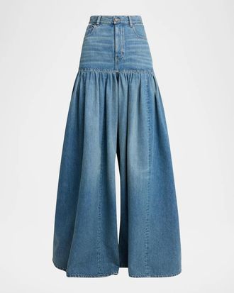 Chlo&eacute; Fit-and-Flare Denim Jeans