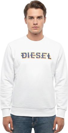 Diesel White Graphic Logo Sweatshirt