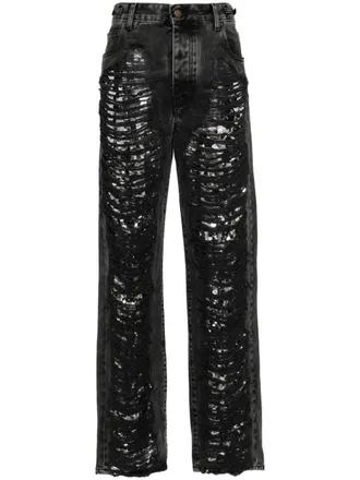 Darkpark Jeans Karen affusolati con effetto vissuto - Grigio
