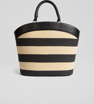 L.k. Bennett Womens TT BEATRICE PLAIT HANDLE, Black/Brown - One Size