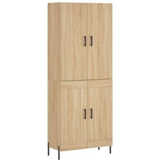 vidaXL Highboard Sonoma Oak 69.5x34x180 cm Engineered Wood vidaXL