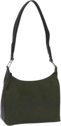 Prada Pre-owned Nylon Schoudertas - Dames - Vintage Schoudertas - Groen - ONE Size - Nylon - Vintage