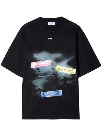 Off-white graphic-print T-shirt - men - Cotton - S - Black
