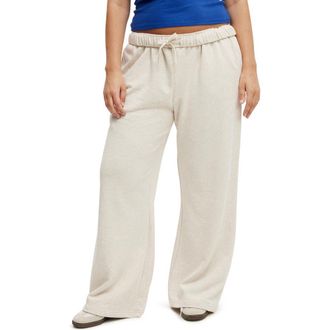 Cotton On Womens Classic Fleece Wide Leg Sweatpant in Oatmeal Marle at Nordstrom, Size Xxx-Small