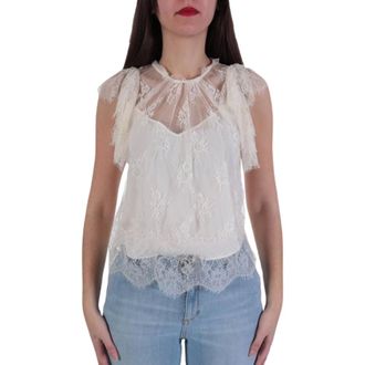 Pinko Mujer, Camisetas, Beige, Talla: M