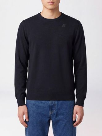 K-Way Maglia girocollo in pura lana con vestibilit&agrave; slim fit da uomo