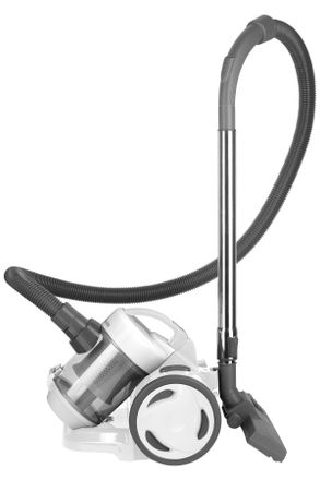 Silva Homeline Bodenstaubsauger, Weiß, Grau, Metall, Kunststoff, 43.5x118x23 cm, Teleskoprohr, beutellos, automatische Kabelaufwicklung