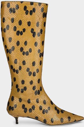 Jimmy Choo London Amis 35MM Snakeskin-Embossed Leather Knee-High Boots