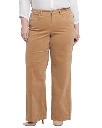 NYDJ Nydj Plus Teresa Sand Dune Wide Leg Jean