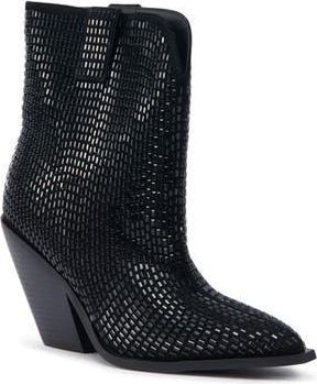 Azalea Wang Laetitia Crystal Bootie in Black at Nordstrom Rack, Size 6.5