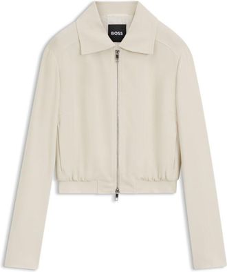 BOSS Regular-fit blazer in soft crepe