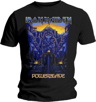Iron Maiden Rockoff Trade Mens Iron Maiden Dark Ink Powerslaves T-Shirt, Black (Black Black), Large
