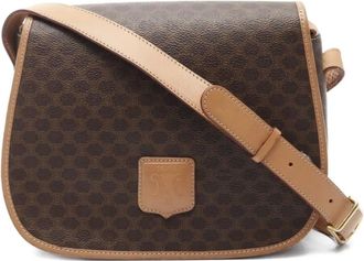 Celine Borsa a spalla Macadam in pelle anni 2000 - Marrone