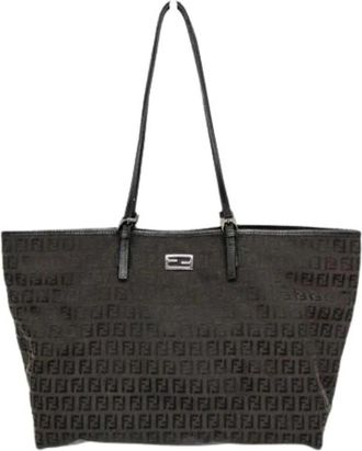 Fendi Pre-owned Zucchino Tote Bag - Dames - Vintage Shopper - Zwart - ONE Size - Leer - Vintage