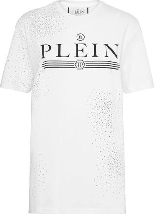 Philipp Plein Tops, Dames, Wit, L, Katoen, T-Shirt Fit