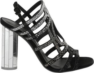 Ferragamo Florenza Crystal-Embellished Slingback Heel Sandals