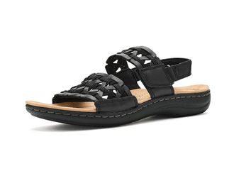 Clarks Laurieann Lily Womens Sandals Black Leather : 5.5 B - Medium