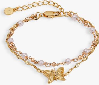 Alex and Ani Festival 2 strand Butterfly bracelet in Gold at Nordstrom