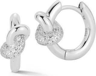 Glaze Jewelry Love Knot Hoop Earrings in Silver at Nordstrom Rack