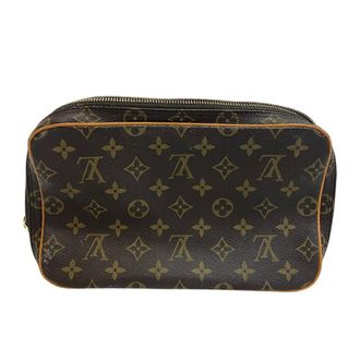 Louis Vuitton Brown Monogram Monogram Leather Pouch Wash Bag (Pre-Owned)