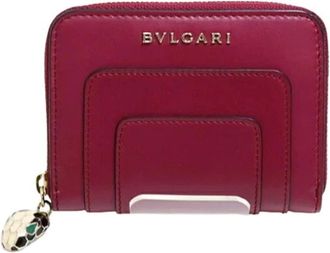 Bulgari Pre-owned Wallet - Dames - Vintage Accessoires - Rood - ONE Size - Leer - Vintage