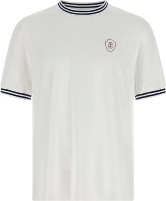 Brunello Cucinelli T-Shirts, male, White, L, Cotton Jersey T-Shirt