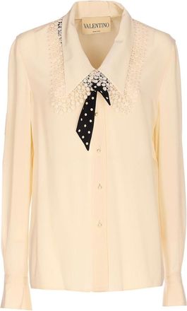 Valentino Garavani Cream Solid Shirt