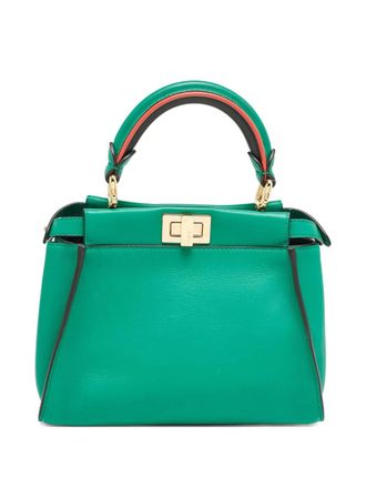 Fendi Peekaboo leather handbag - Green