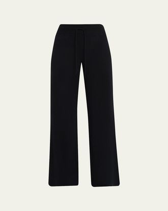 Lisa Yang Sofi Cashmere Straight-Leg Pull-On Trousers