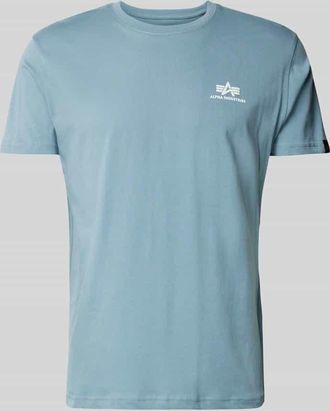Alpha Industries Alpha Industries T-Shirt mit Label-Print Modell BASIC in Eisblau, Größe S