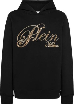 Philipp Plein Fleece Hoodie Sweatshirt Stones - Heren - Hoodies - Zwart - M - Katoen - Hoodies & sweatvesten