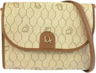 Dior Pre-owned Cross Body Bags, female, Beige, Size: ONE SIZE Pre-owned PVC Shoulder Bag