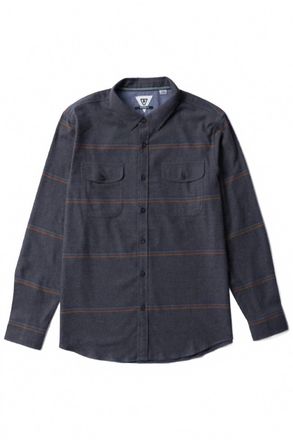 Vissla Mens Central Coast Eco Flannel Shirt In Charcoal