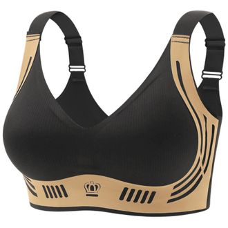 Generic Plus Size Women Seamless Bra Soft Support Breathable Fixed Cup Underwear Padded Straps Bralette, Everyday Basic Sleeping, Sports Bras for Women