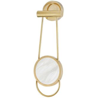 Hudson Valley Lighting Jervis 1 Light Wall Sconce Brass, Alabaster