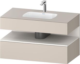 Duravit Qatego Lavabo Encastrado Con Base De Lavabo Consola, - Duravit
