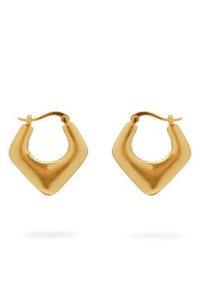 Cult Gaia Leila Huggie Hoop Earrings in Antique Brass at Nordstrom