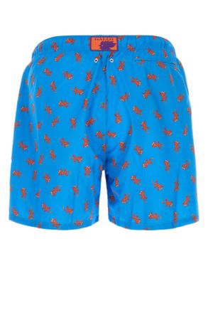 Gallo Turtle-Print Recycled Polyester Swimming Shorts - Blue