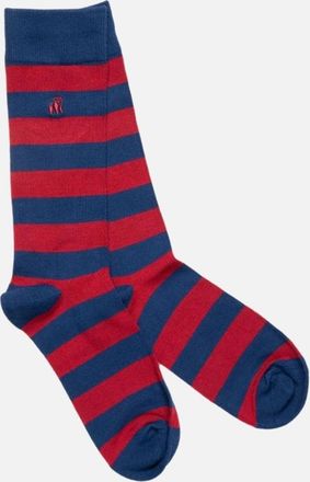 Swole Panda Mens BURGUNDY STRIPED SOCKS - Red - Size: 7/8.5/8/7.5/9/9.5/10/10.5/11