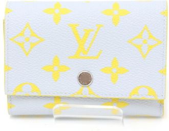 Louis Vuitton Monogram Gray Yellow Wallet (Tri-Fold) (Pre-Owned)
